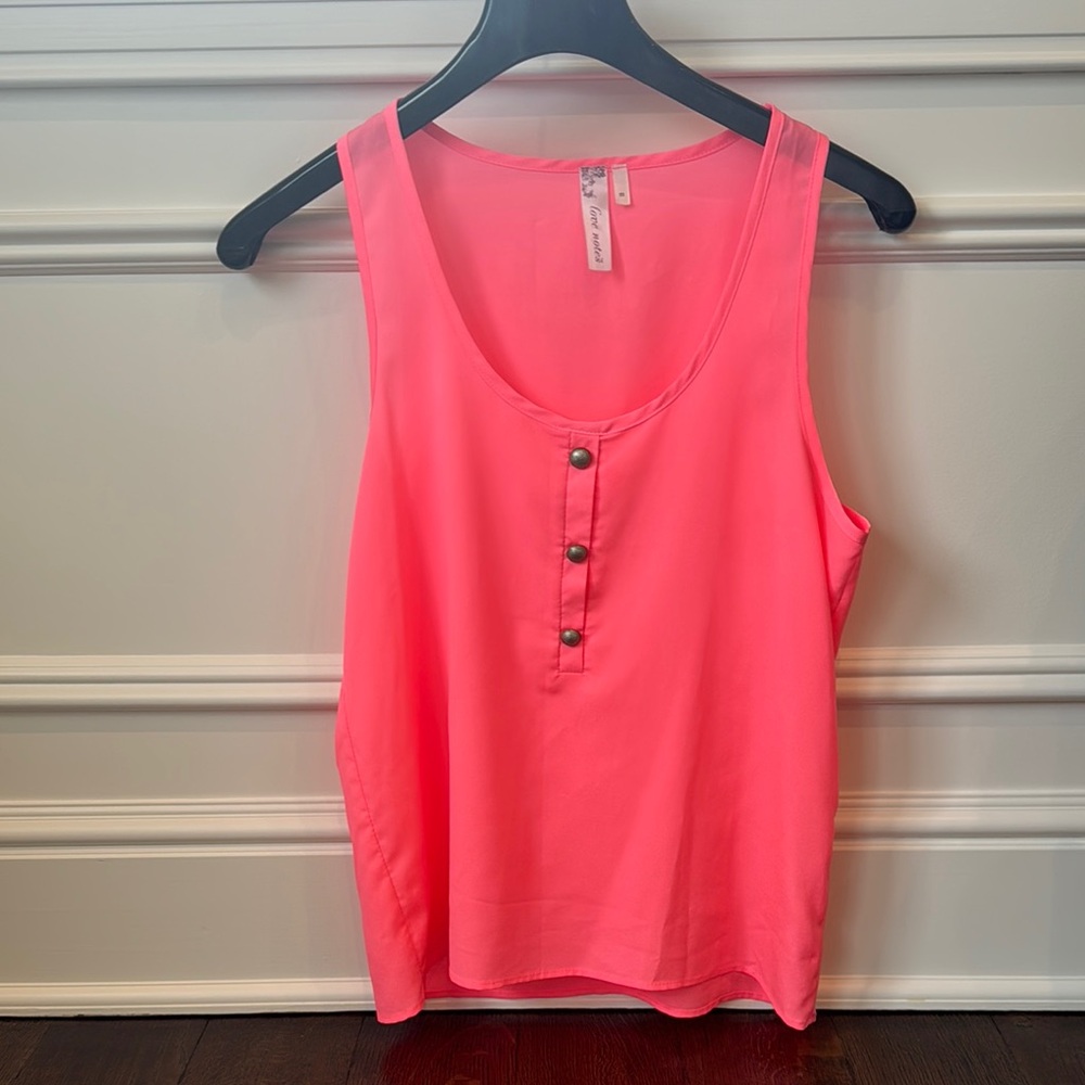 Bright Pink Sleeveless Top